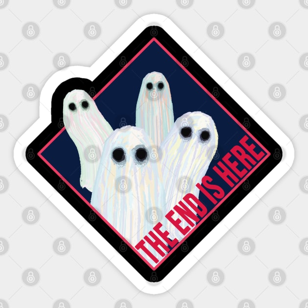 Phoebe ghosts Sticker by Brash Ideas